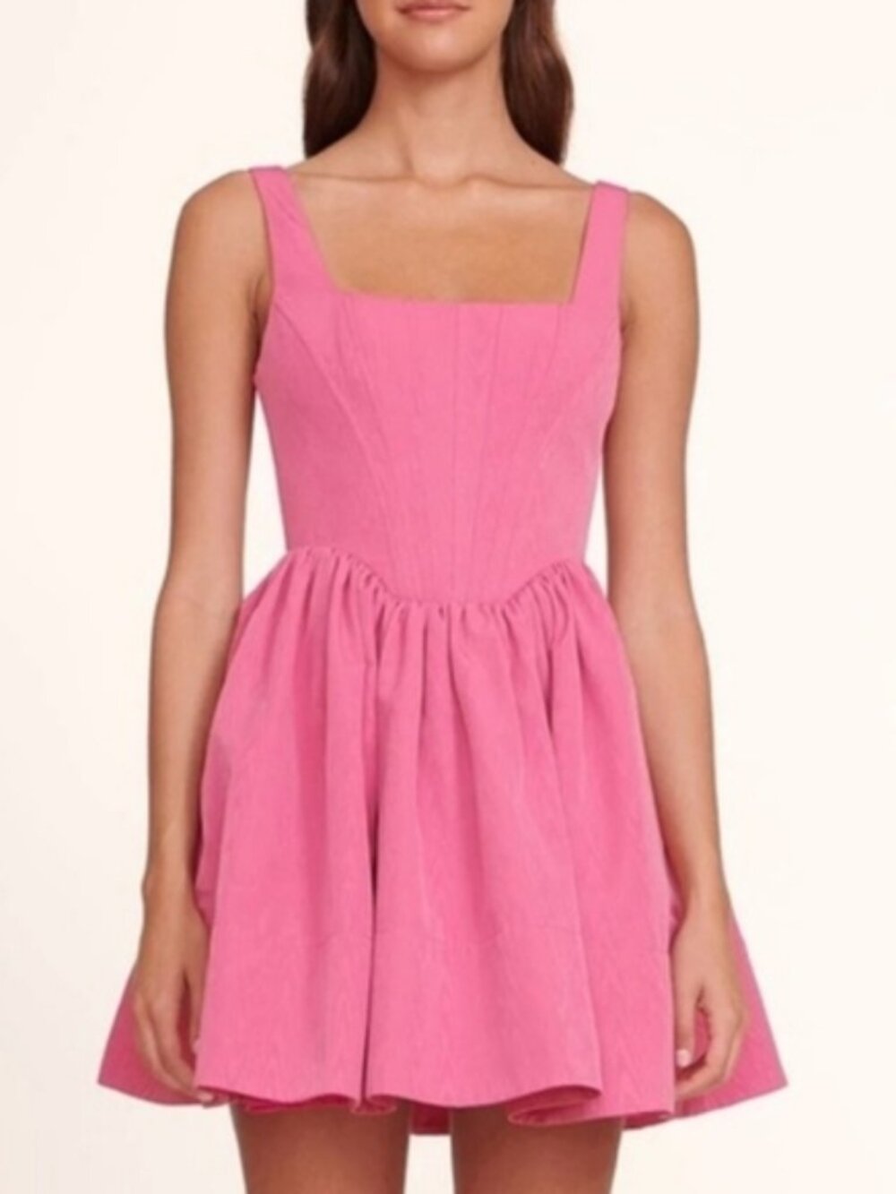 Staud Landscape Pink Mini Dress